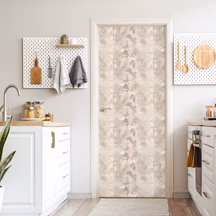 Slang - Patroon - Beige deurposter klein 289 -sfeer5