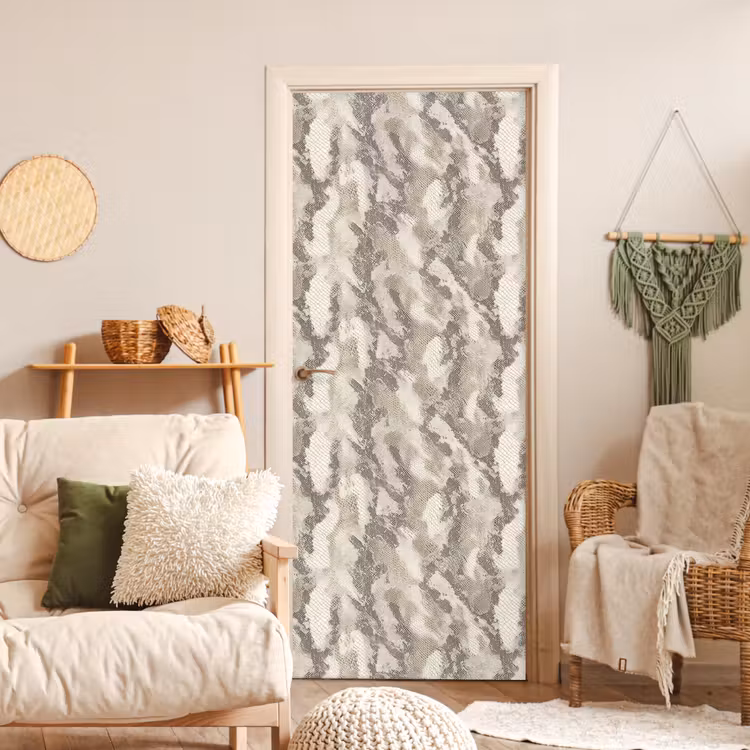 Slang - Patroon - Taupe deurposter klein 289 -sfeer2