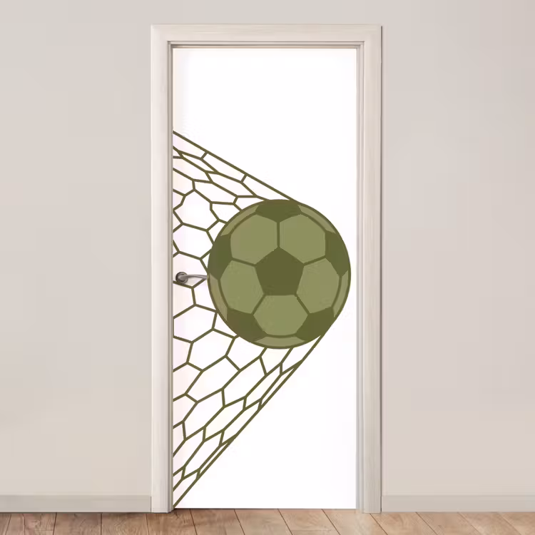 Voetbal - Goal - Sport - Groen deurposter klein -3d_beige