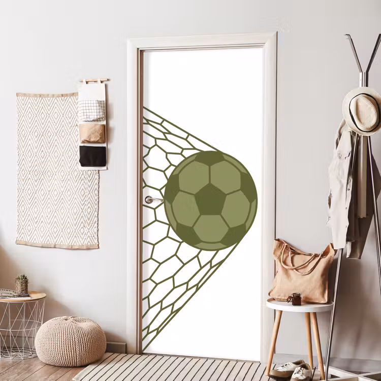 Voetbal - Goal - Sport - Groen deurposter klein -sfeer6