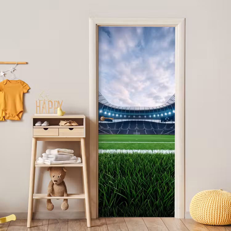Voetbal - Stadion - Sport - Groen deurposter klein -sfeer4