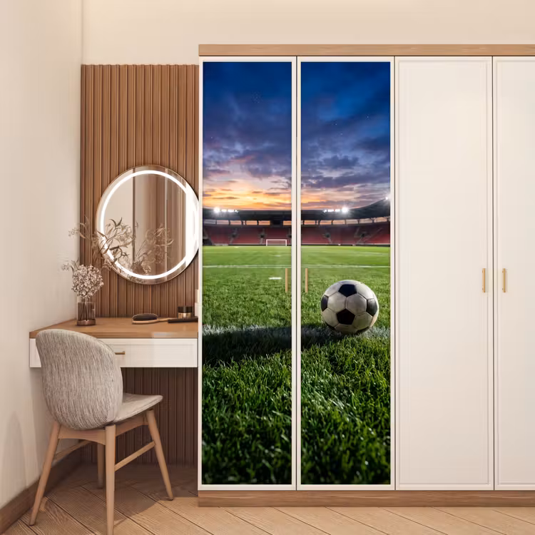 Voetbal - Stadion - Sport - Groen deurposter klein -sfeer3