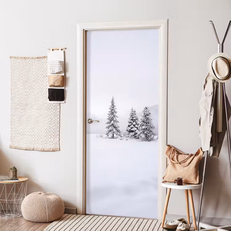 Fijnsparren - Sneeuw - Winter - Landschap - Stilte deurposter klein -sfeer6
