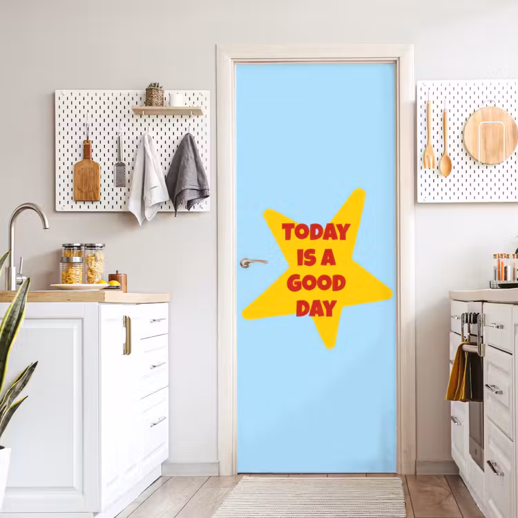 Ster - Today is a good day - Blauw deurposter klein -sfeer5