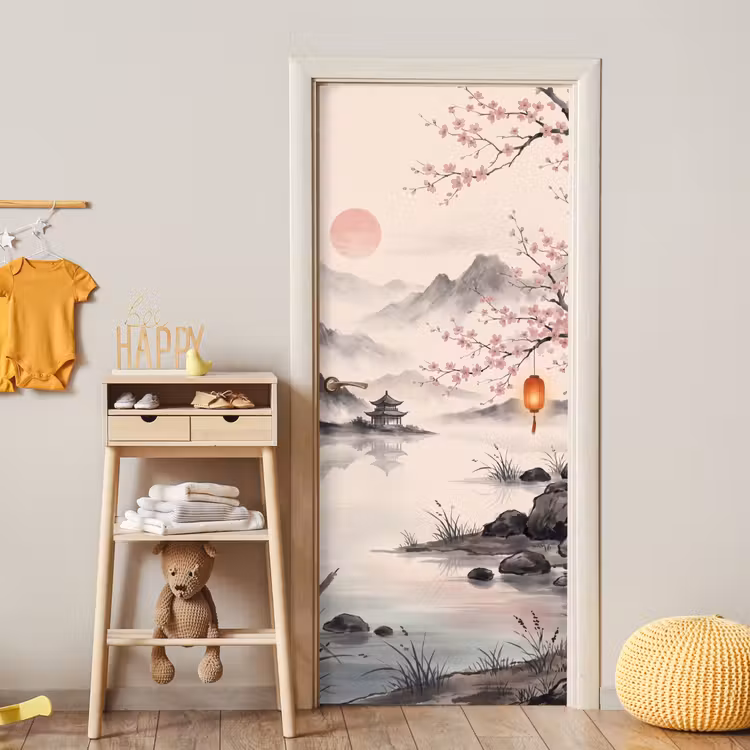 Zon - Japans - Traditioneel deurposter klein -sfeer4