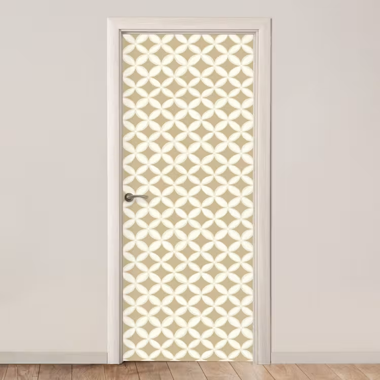 Symmetrisch - Motief - Beige deurposter klein 289 -3d_beige