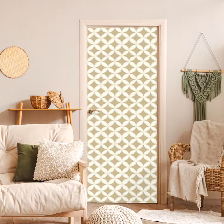Symmetrisch - Motief - Beige deurposter klein 289 -sfeer2