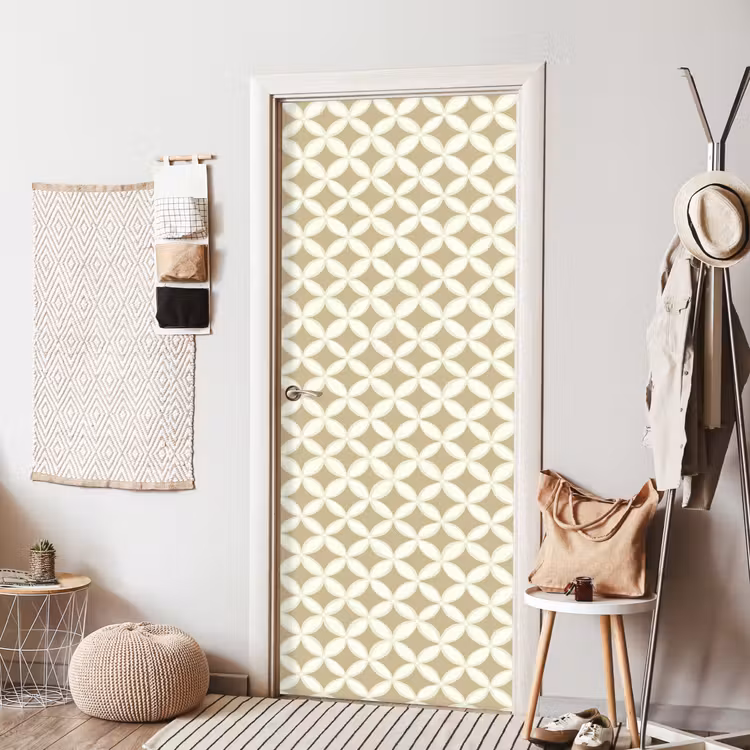 Symmetrisch - Motief - Beige deurposter klein 289 -sfeer6