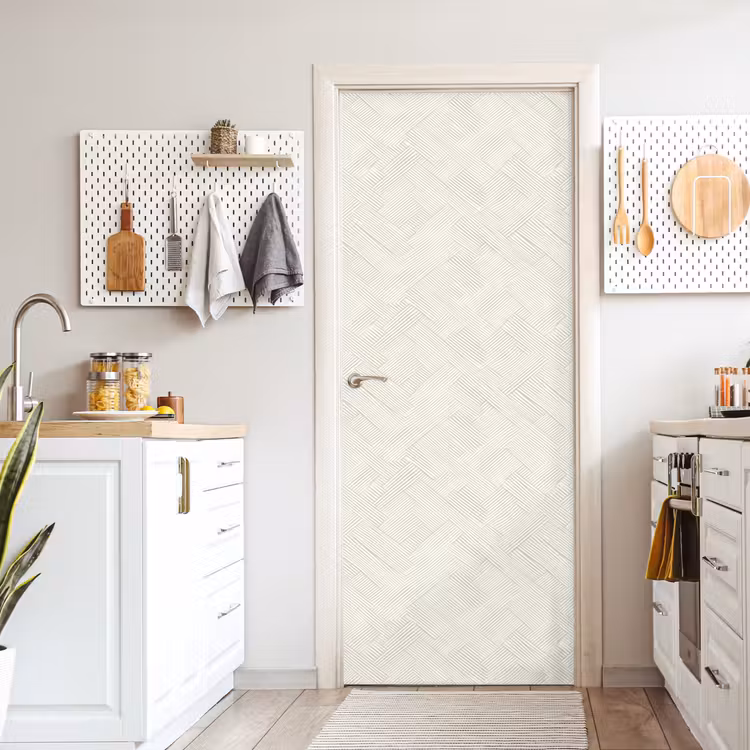 Textuur - Abstract - Beige deurposter klein 289 -sfeer5