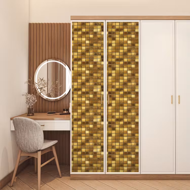 Tegels - Mozaïek - Luxe - Warm Goud deurposter klein 289 -sfeer3