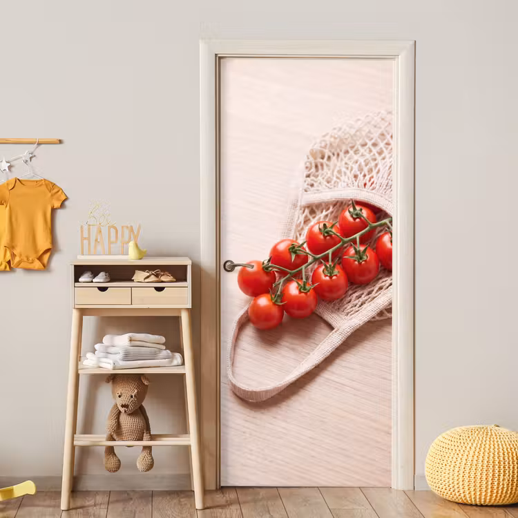 Door sticker - Tomatoes - Fresh - Food - Tomaten - Vers - Eten deurposter klein