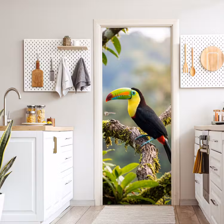 Toekan - Jungle - Natuur - Kleurrijk deurposter klein -sfeer5
