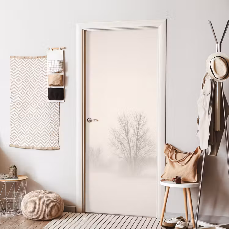 Boom - Mist - Sneeuw - Winter - Minimalistisch deurposter klein -sfeer6