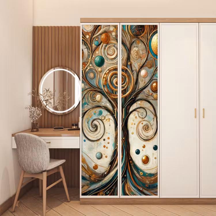 Levensboom - Boom - Abstract - Modern deurposter klein -sfeer3