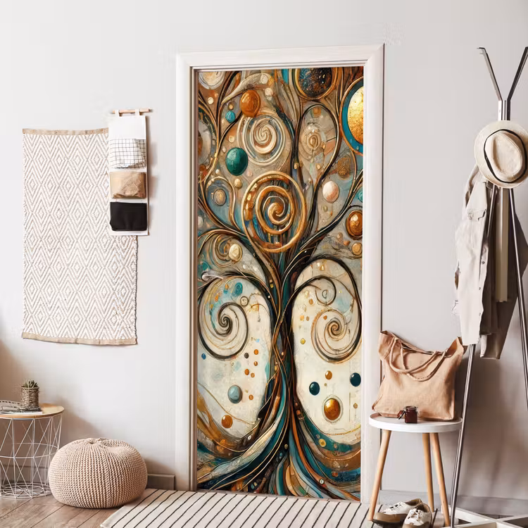 Levensboom - Boom - Abstract - Modern deurposter klein -sfeer6