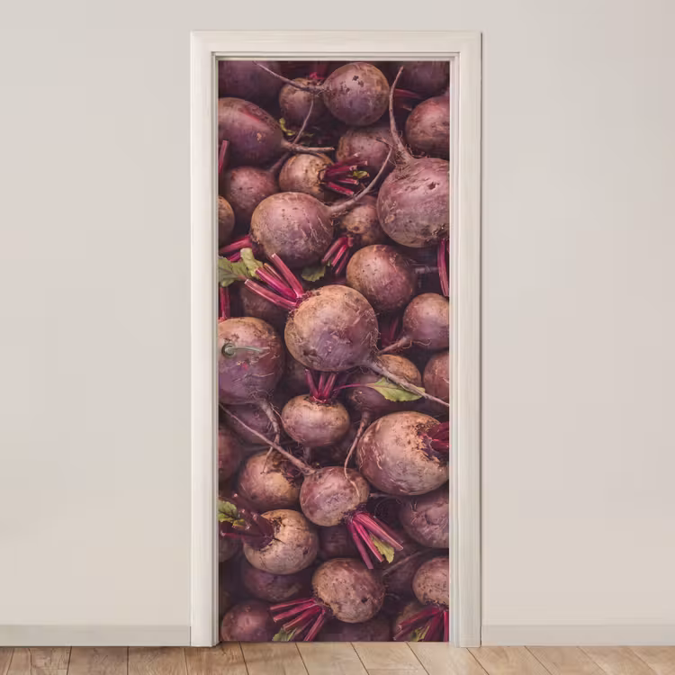 Door sticker - Vegetable - Red - Natural - Groente - Rood - Natuur deurposter klein