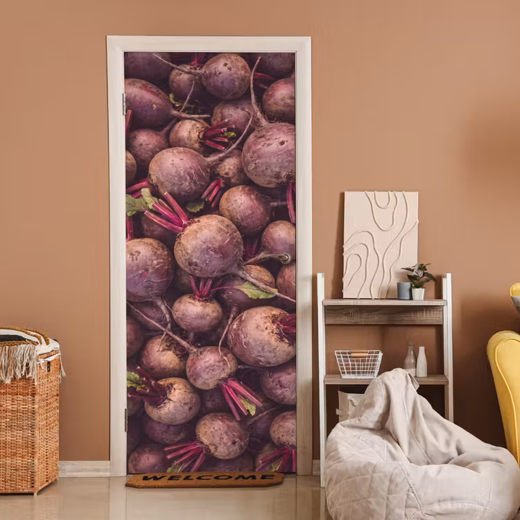 Door sticker - Vegetable - Red - Natural - Groente - Rood - Natuur deurposter klein