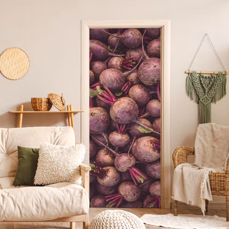 Door sticker - Vegetable - Red - Natural - Groente - Rood - Natuur deurposter klein