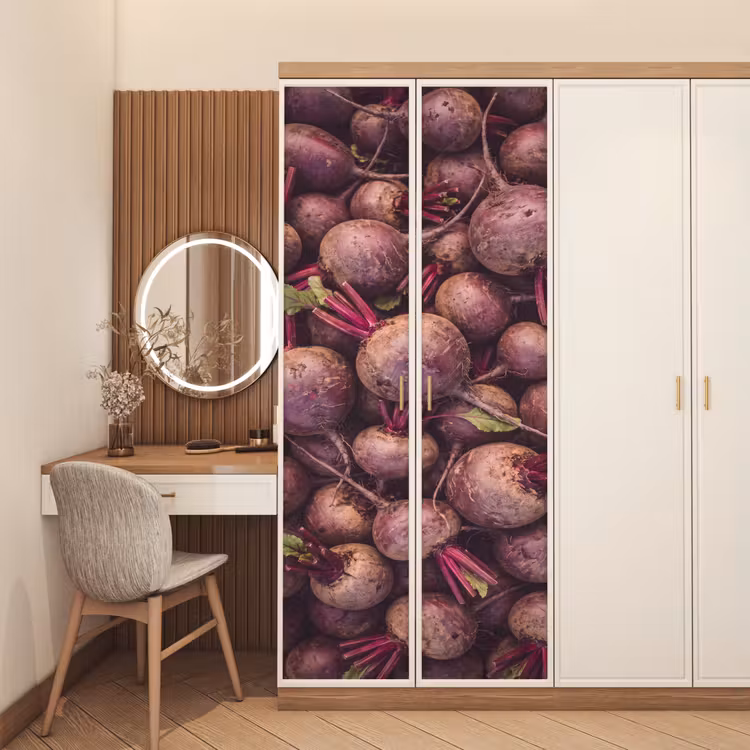 Door sticker - Vegetable - Red - Natural - Groente - Rood - Natuur deurposter klein