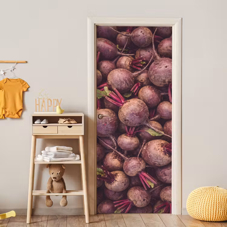 Door sticker - Vegetable - Red - Natural - Groente - Rood - Natuur deurposter klein