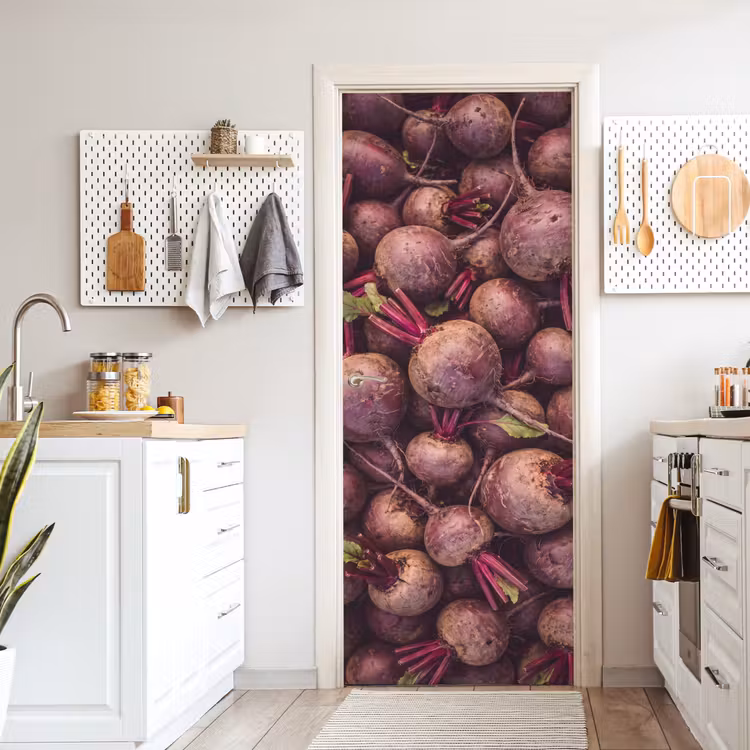 Door sticker - Vegetable - Red - Natural - Groente - Rood - Natuur deurposter klein