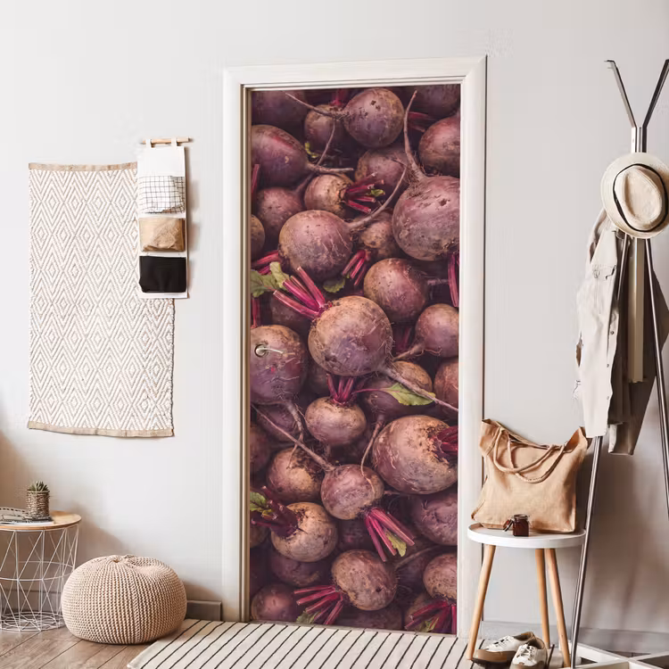 Door sticker - Vegetable - Red - Natural - Groente - Rood - Natuur deurposter klein