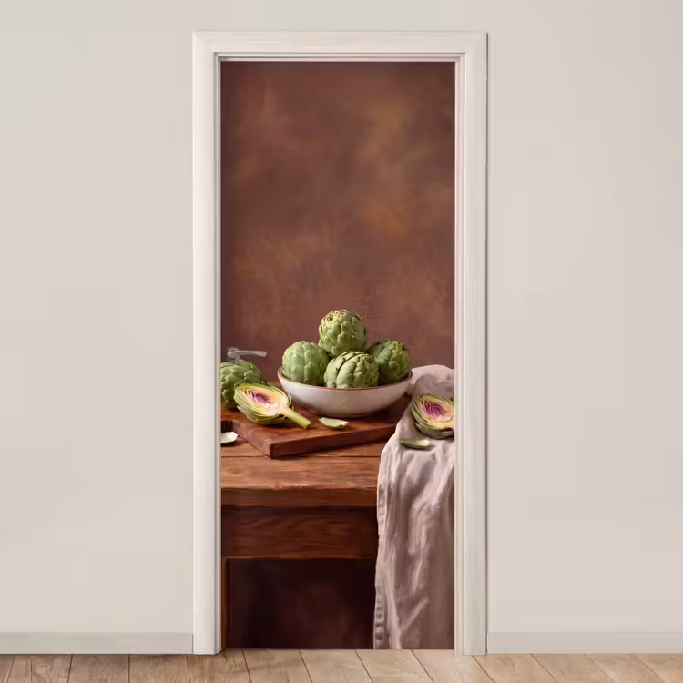 Door sticker - Vegetables - Artichoke - Kitchen - Groenten - Artisjok - Keuken deurposter klein