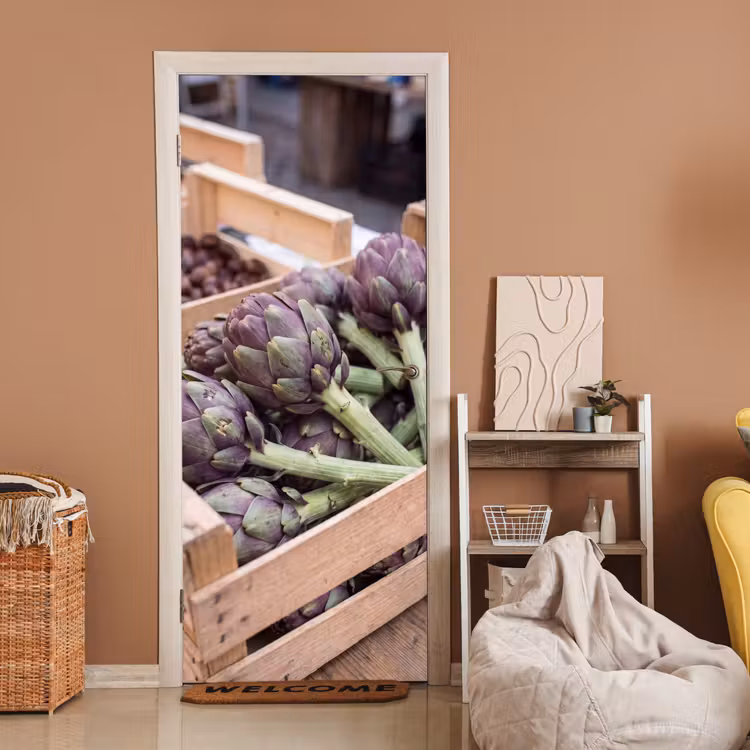 Door sticker - Vegetables - Market - Fresh - Groenten - Markt - Vers deurposter klein