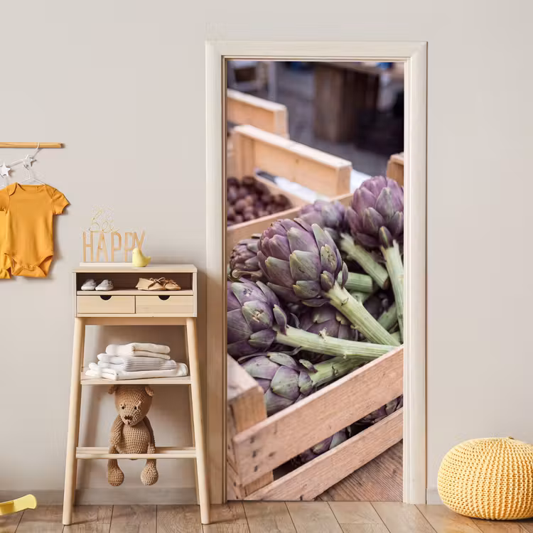 Door sticker - Vegetables - Market - Fresh - Groenten - Markt - Vers deurposter klein