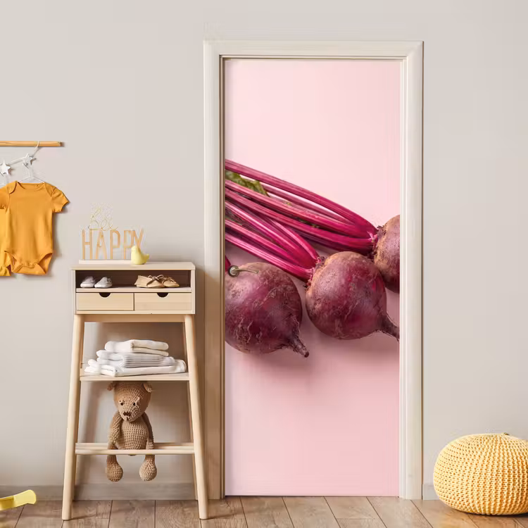 Door sticker - Vegetables - Red - Fresh - Groente - Rood - Vers deurposter klein