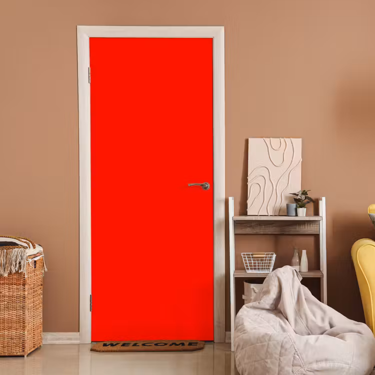 Vibrant - Vermilion - Rood deurposter klein 289 -sfeer1