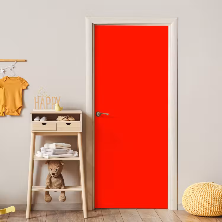 Vibrant - Vermilion - Rood deurposter klein 289 -sfeer4