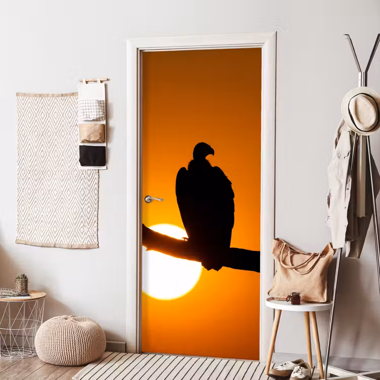 Gier - Tak - Zon - Oranje deurposter klein -sfeer6