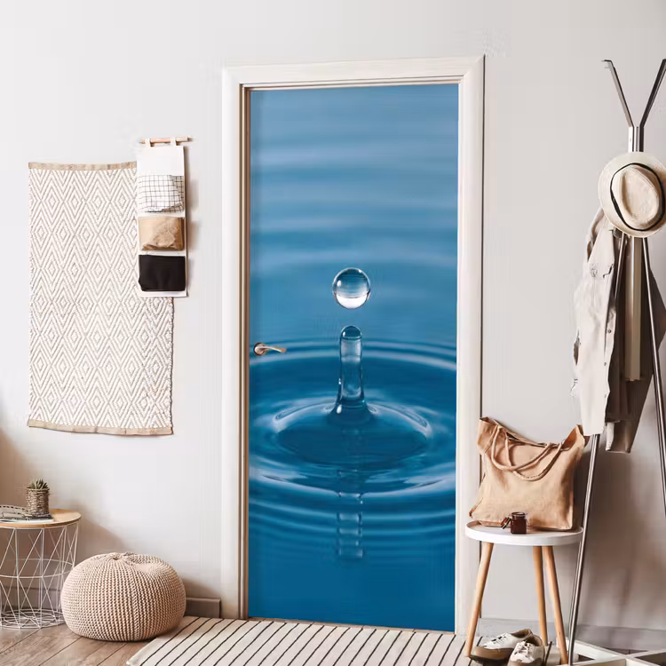 Waterdruppel - Water - Oppervlakte deurposter klein -sfeer6