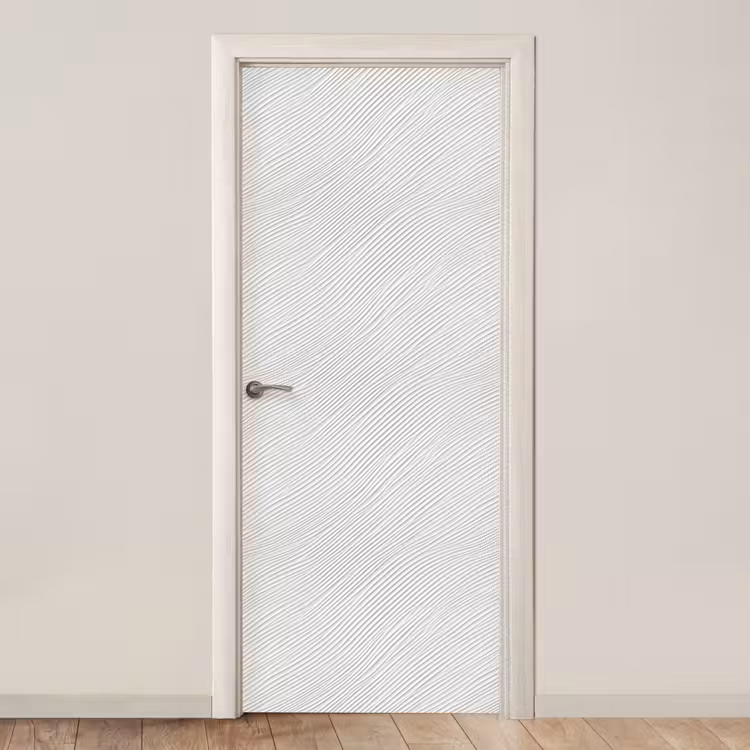 Golven - Ribbels - Wit deurposter klein 289 -3d_beige