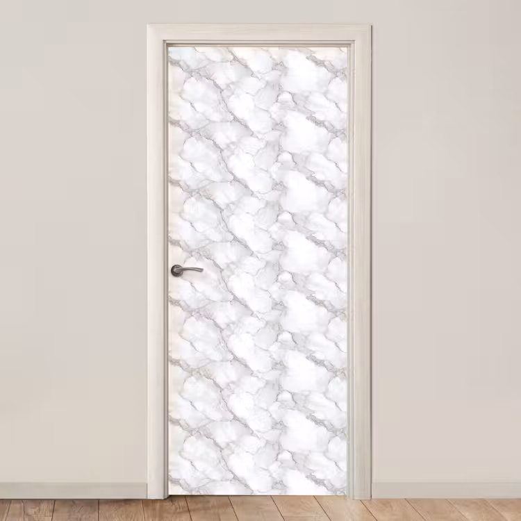 Wit - Marmer - Bruin deurposter klein 289 -3d_beige