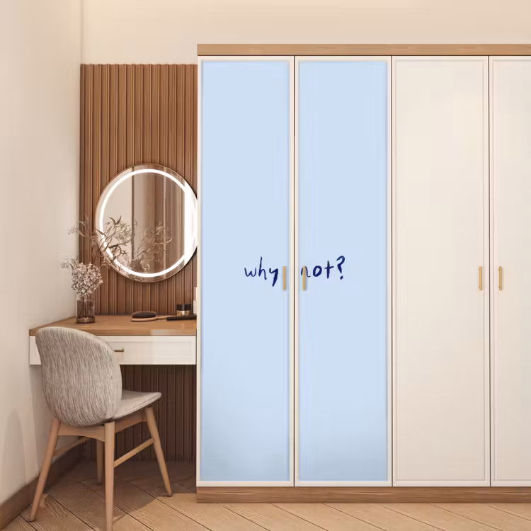 Why not - Blauw - Donker blauw - Quote deurposter klein -sfeer3