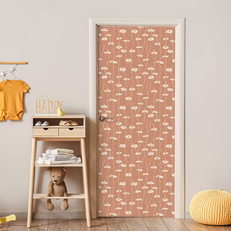 Madeliefjes - Subtiel - Terracotta deurposter klein 289 -sfeer4