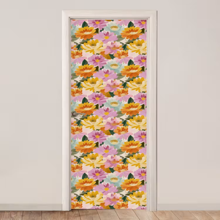 Lelies - Aquarel - Pastel deurposter klein 289 -3d_beige