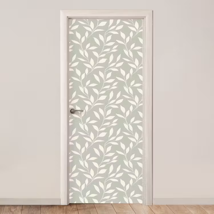 Minimalistisch - Patroon - Groen deurposter klein 289 -3d_beige