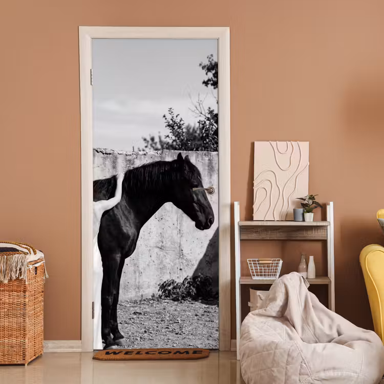 Vrouw - Paard - Artistiek deurposter klein -sfeer1