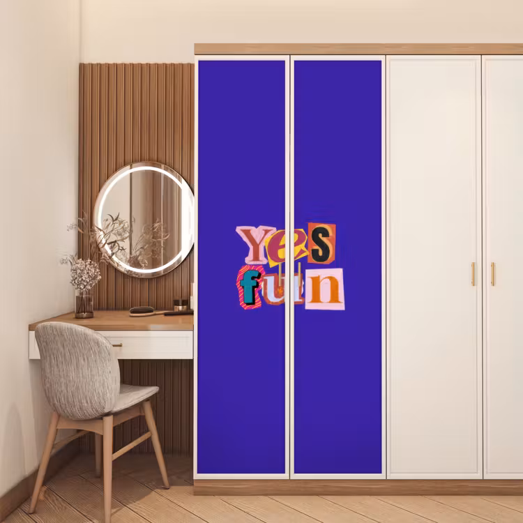 Yes fun - Kleurrijk - Collage-stijl deurposter klein -sfeer3