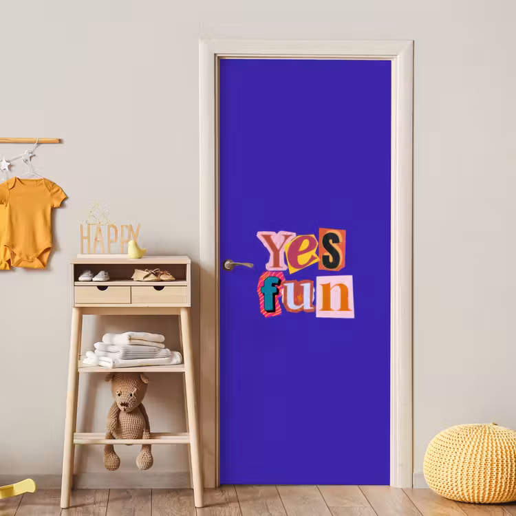 Yes fun - Kleurrijk - Collage-stijl deurposter klein -sfeer4