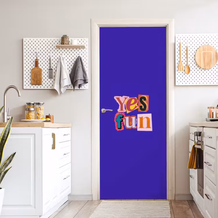 Yes fun - Kleurrijk - Collage-stijl deurposter klein -sfeer5