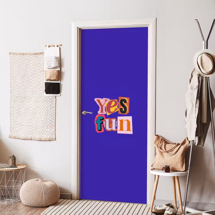 Yes fun - Kleurrijk - Collage-stijl deurposter klein -sfeer6