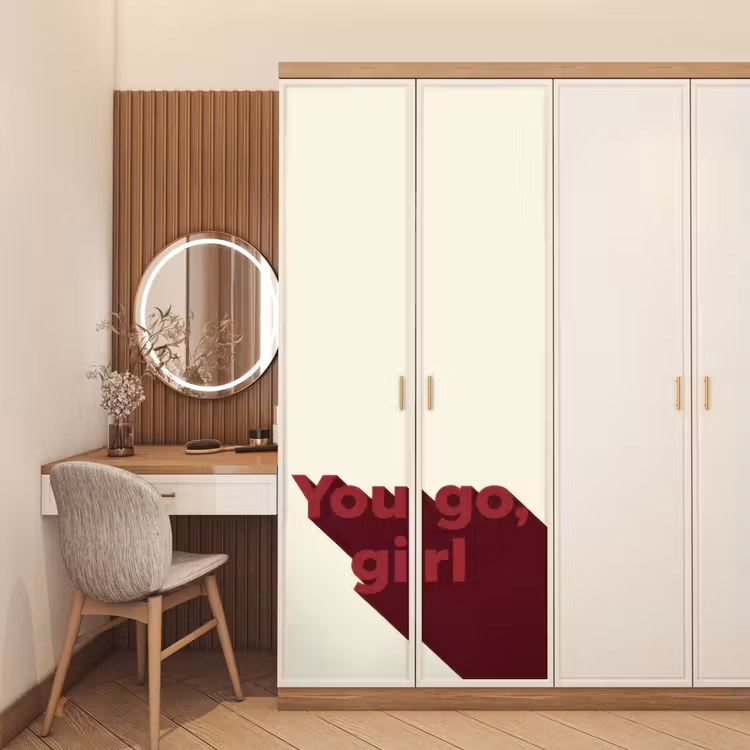 you go girl - 3D - Rood deurposter klein -sfeer3
