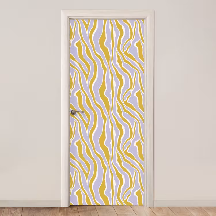 Zebra - Modern - Meerkleurig deurposter klein 289 -3d_beige