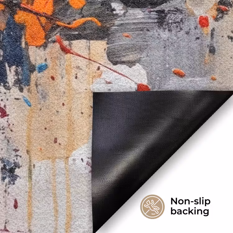 Abstract - Schilderij - Kleurrijk - Dynamisch Deurmat klein -antislip_EN