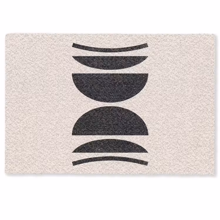 Doormat - Abstract - Shapes - Black - Abstract - Vormen - Zwart Deurmat klein