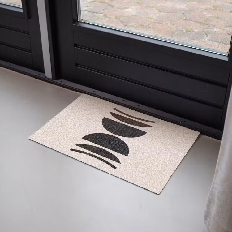 Doormat - Abstract - Shapes - Black - Abstract - Vormen - Zwart Deurmat klein